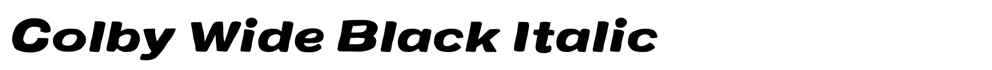 Colby Wide Black Italic image